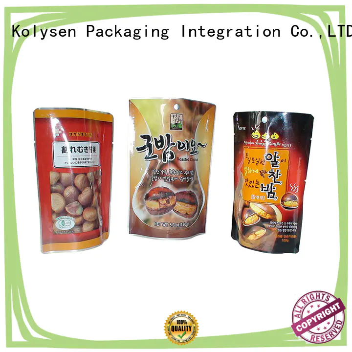 Kolysen standup candy packaging directly price for wrapping beverage