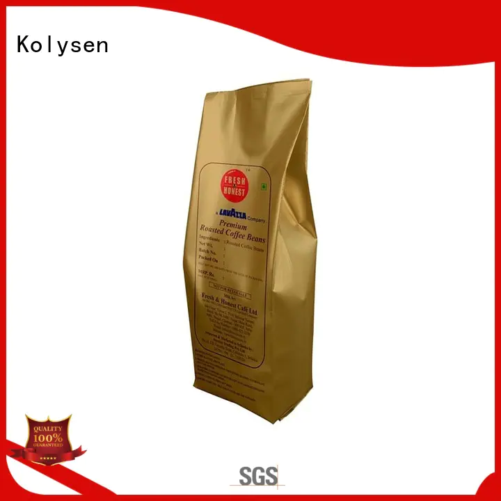 Kolysen stand up zipper pouch manufacturers used in food and beverage