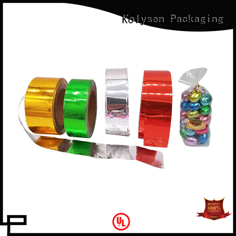 Kolysen colorful foil lid china products online for wrapping confectionery