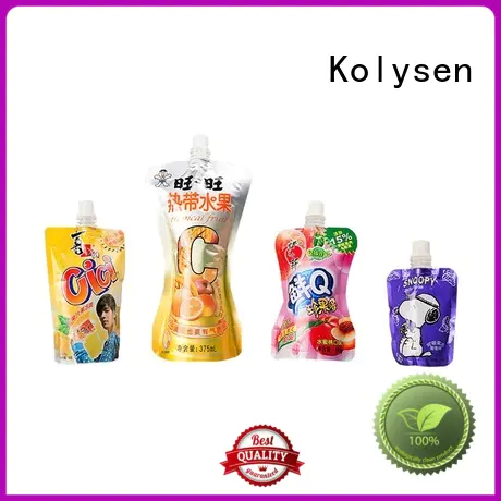 Kolysen standup plastic packaging bags for food wholesale online shopping for wrapping beverage