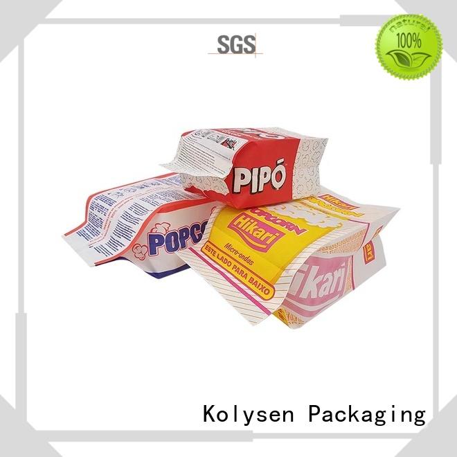 Kolysen plastic packaging bags for food directly price for wrapping soft drink