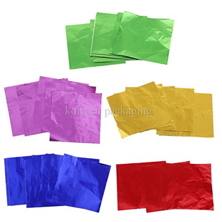Blue Foil Candy Wrappers