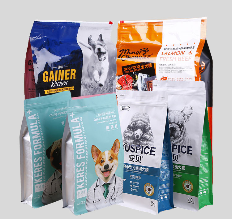 Custom Printed Flat Bottom Pouches for Pet Food