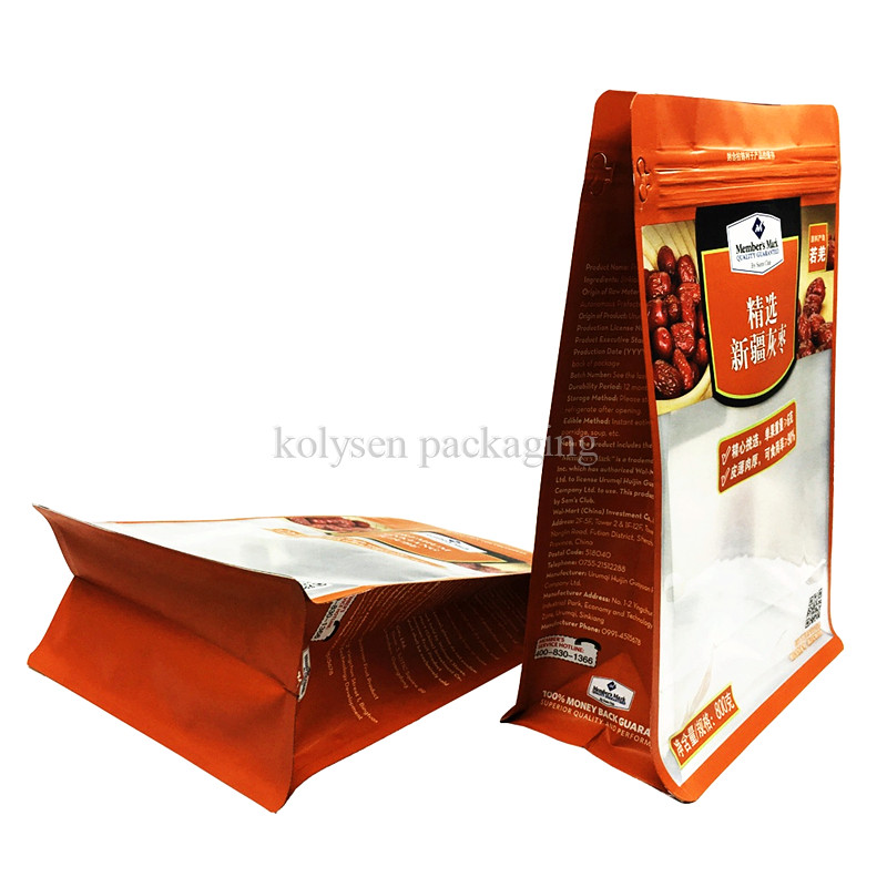 Box Bottom Snack Bag with Clear Window