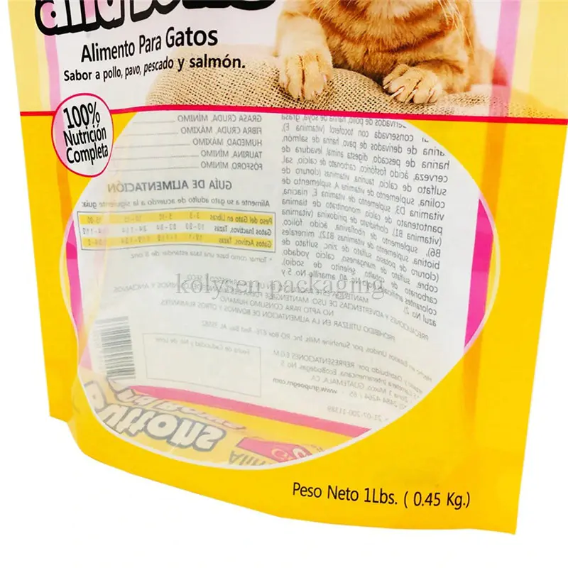 Ziplock Stand Up Cat Food Bag