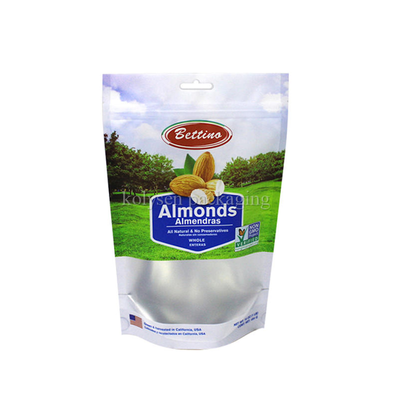 Almond Nuts Stand Up Plastic Bag