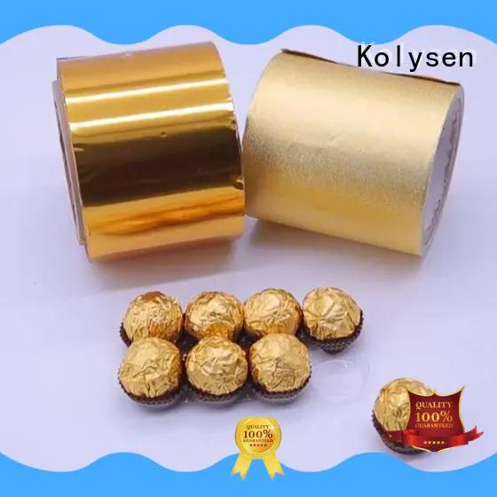 Kolysen no toxic chocolate foil cheap wholesale for wrapping chewing gum