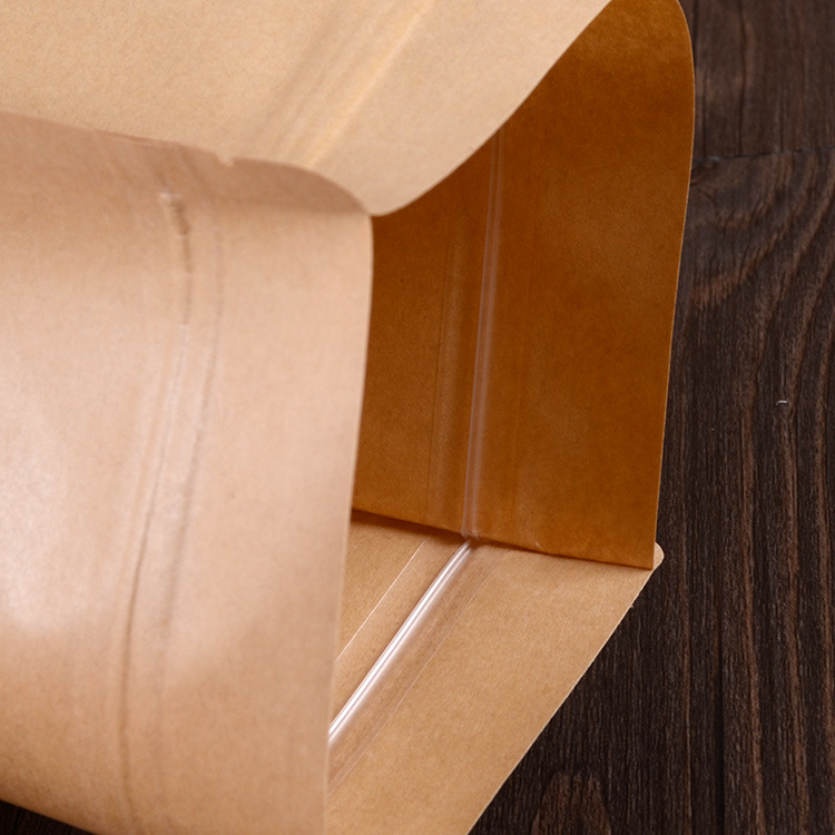 Download Wholesale Kraft Paper Stand Up Pouch Zipper Bag Matte Window Yellowimages Mockups