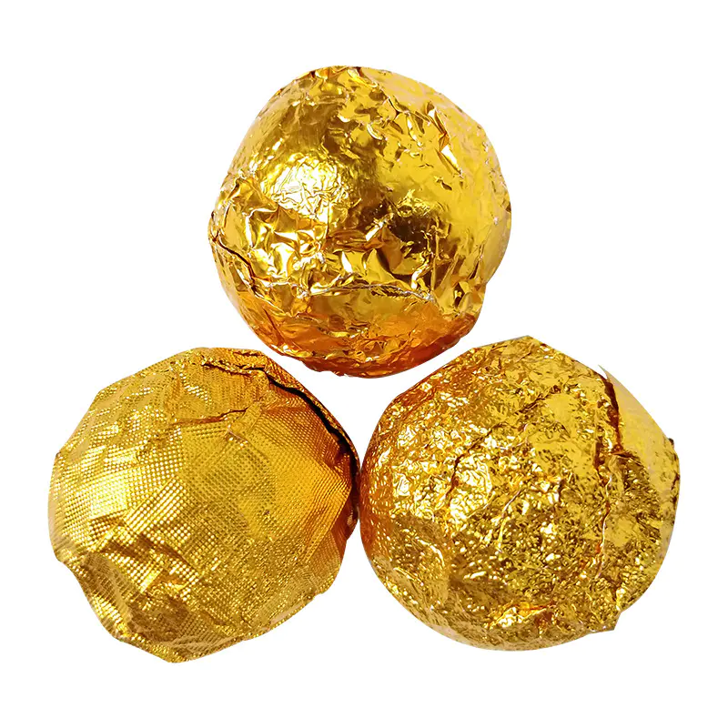 Golden Aluminum Foil Candy Chocolate Cookie Wrapping Tin Paper Metal Embossing