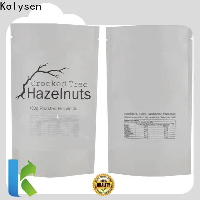 Kolysen Latest stand up zipper bags for business used in food and beverage