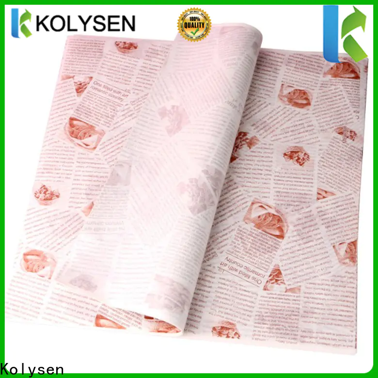 Kolysen Custom greaseproof paper bags tesco manufacturers for food packaging