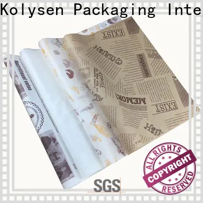 Kolysen wax lined cookie bags factory for food packaging