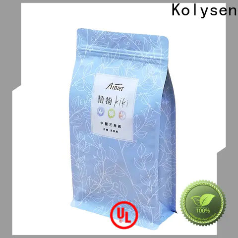 Kolysen New flat bottom zipper pouch for business for food packaging