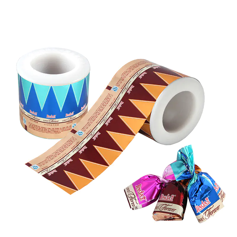 Metallized PET Twist Film Roll Candy Wrapper Packaging Materials
