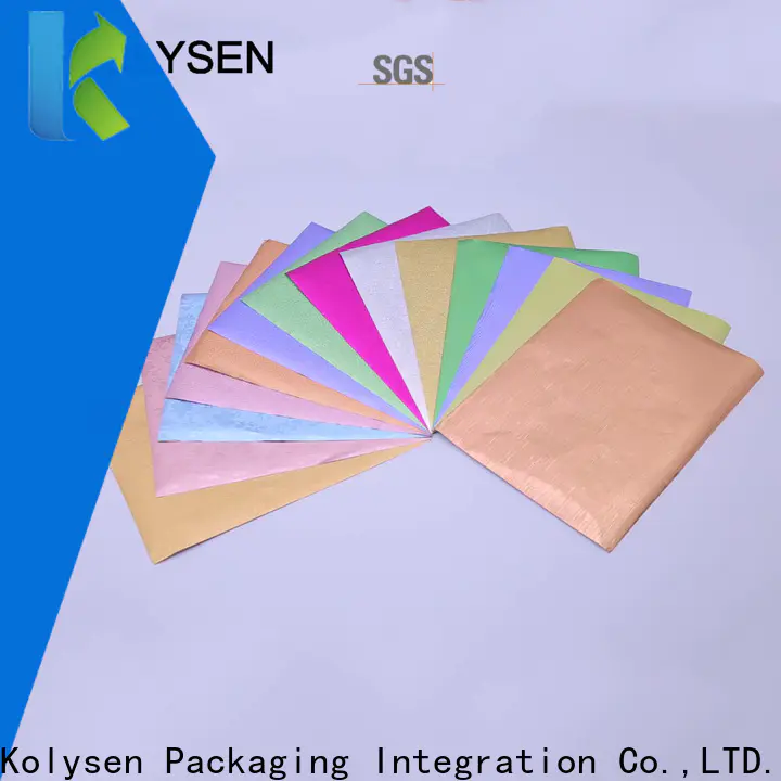 Kolysen chocolate foil manufacturers for wrapping chocolate