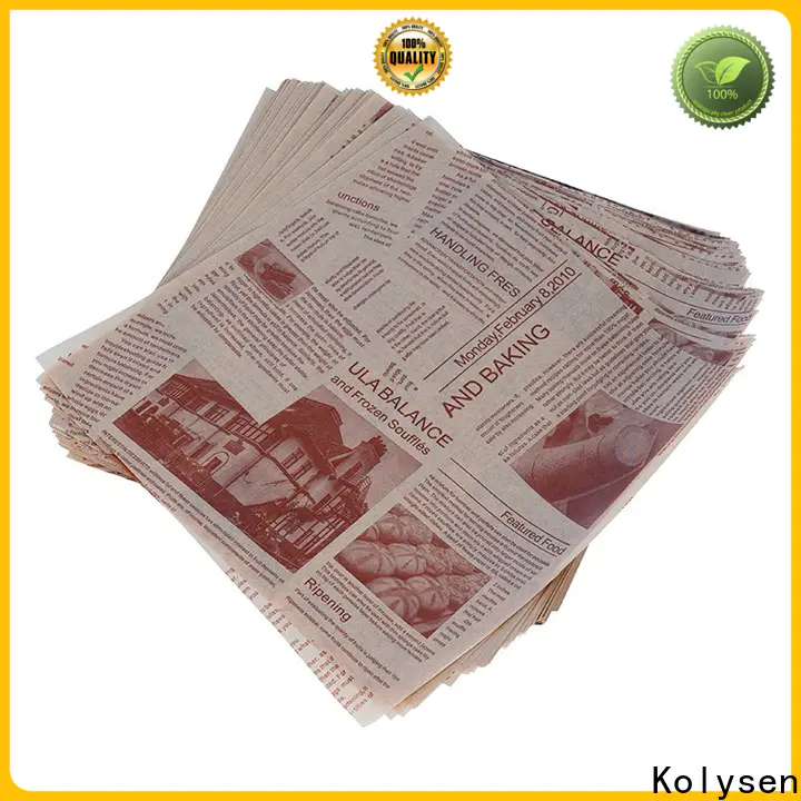 Kolysen Top unbleached wax bags Supply for sugar packaging