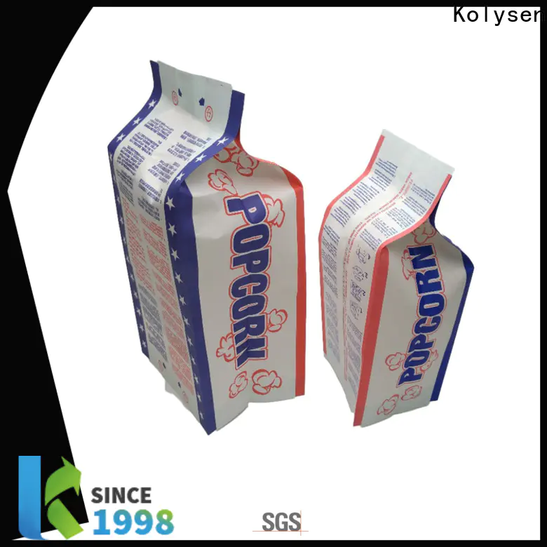 Kolysen colored popcorn bags for business for microwaving popcorn