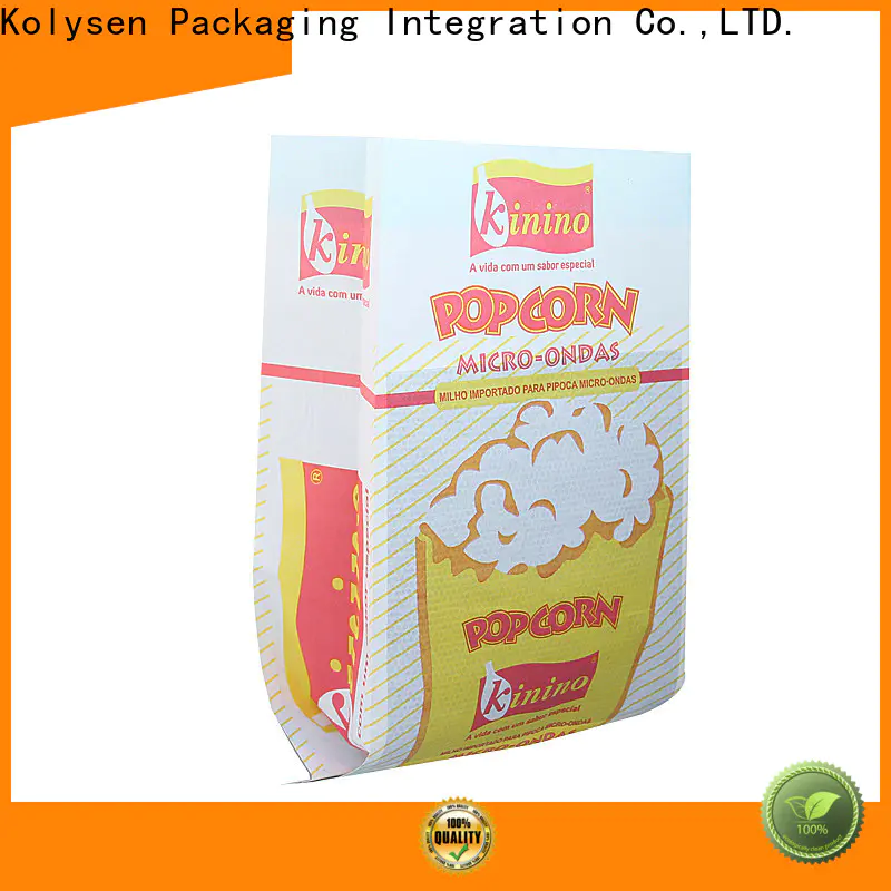 Kolysen glass bags popping factory for popcorn packaging