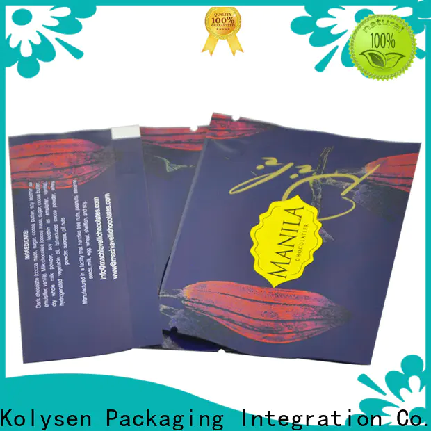 Kolysen sealable bags Suppliers for food packaging