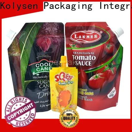 Kolysen spout bags packaging manufacturers for packing liquid products