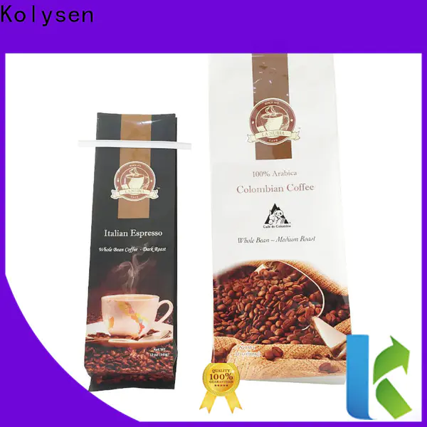 Kolysen coffee pouch packaging shipped to business for food packaging