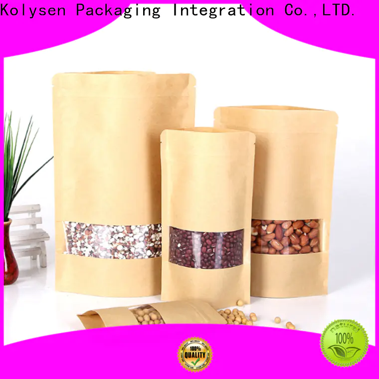Kolysen kraft resealable bags manufacturers for food packaging