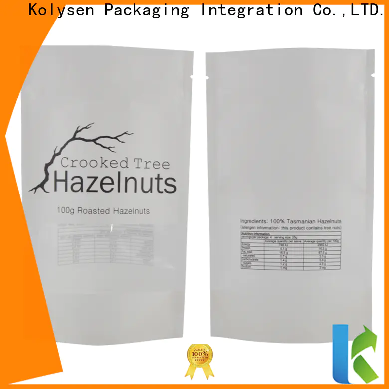 Kolysen stand up bags with window manufacturers used in food and beverage