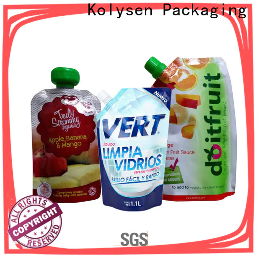 High-quality liquid pouch with spout shipped to business for packing liquid products
