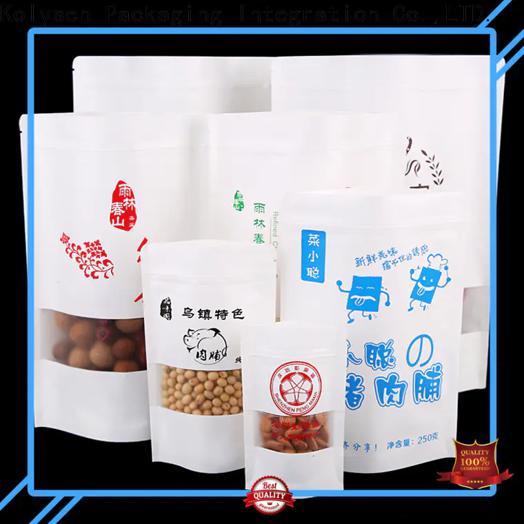 Kolysen food bags with windows Suppliers used in food and beverage