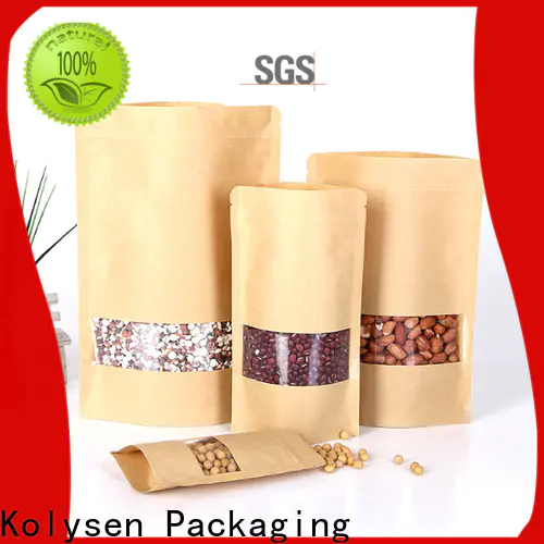Kolysen Custom kraft stand up pouches company used in food and beverage
