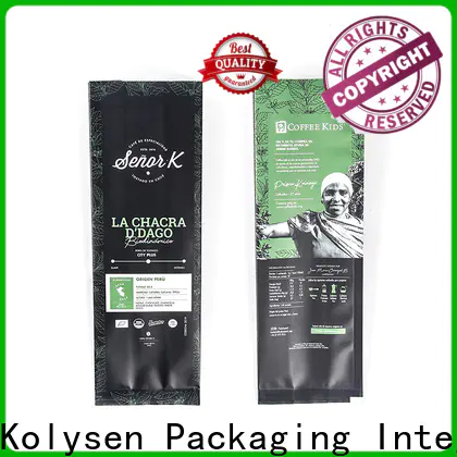 Kolysen Top side gusset pouches shipped to business for tea packaging