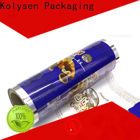 Custom plastic roll for packaging shipped to business used in food and beverage