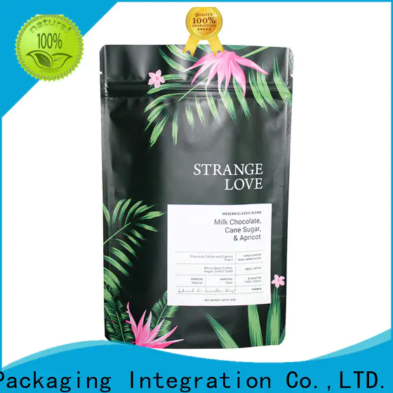 High-quality matte black stand up pouch factory for food packaging