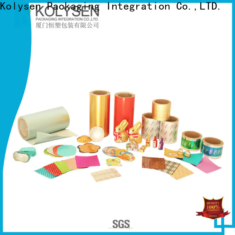 Kolysen paper lined foil sheets Suppliers used in food and beverage