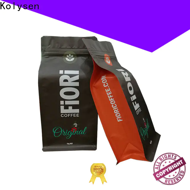 Kolysen biodegradable coffee bags with valve Supply for tea packaging