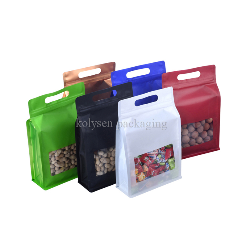 Flat Bottom Aluminum Foil Bags With Handle
