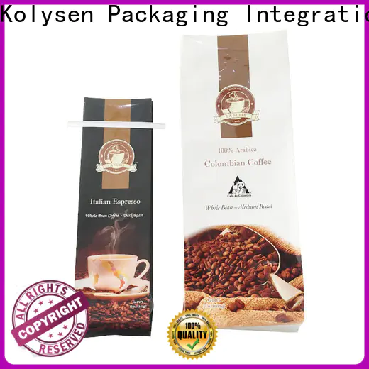 Top coffee bags with valve wholesale Suppliers for coffee packaging
