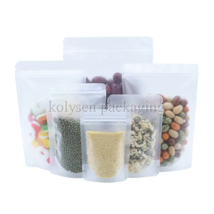 Frosted Transparent Food Plastic Pouch