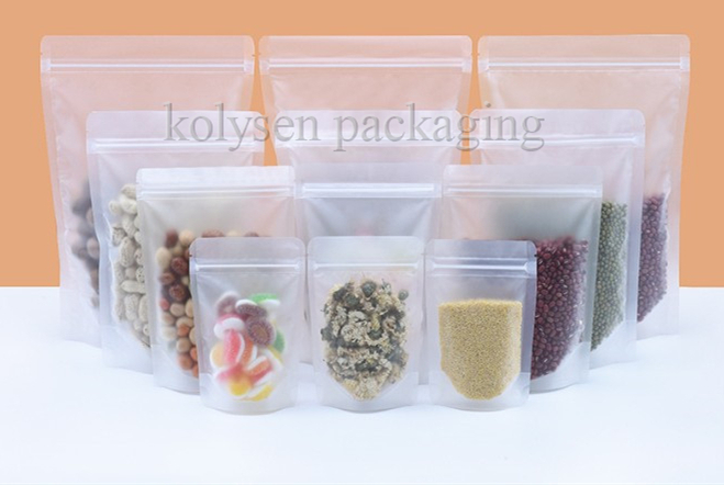 Frosted Transparent Food Plastic Pouch