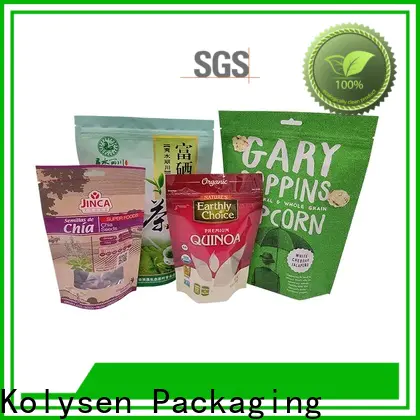 Kolysen stand up pouches for food packaging for business used in pharmaceutical market