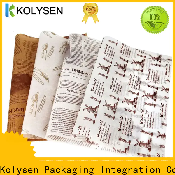 Kolysen natural value unbleached wax paper bags manufacturers for sugar packaging