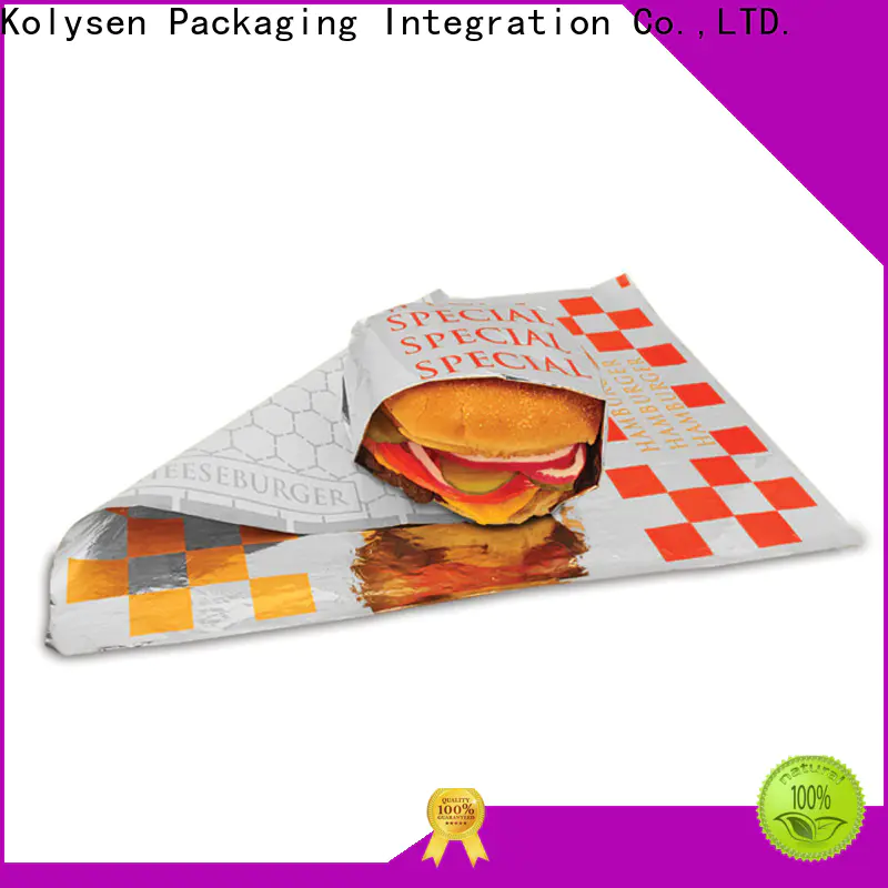 Kolysen foil backed parchment paper company used in food and beverage