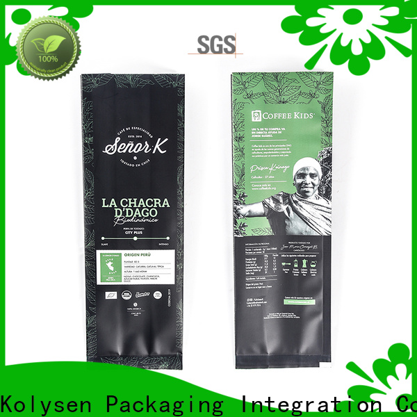 Kolysen High-quality biodegradable coffee bags with valve manufacturers for tea packaging