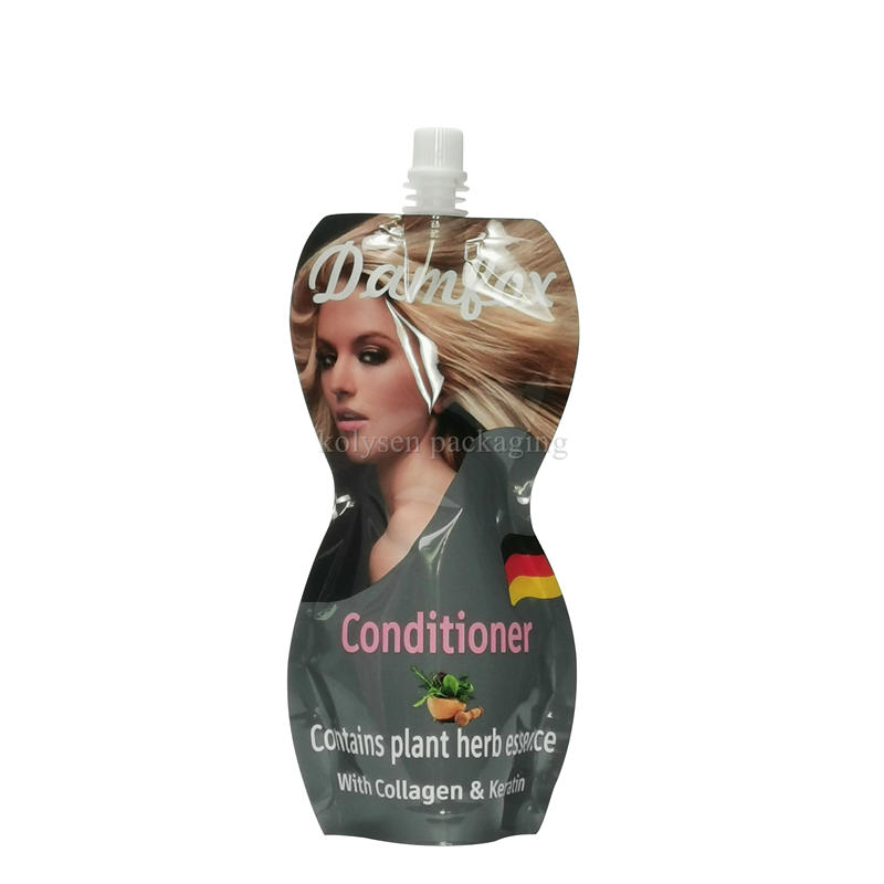 Custom Composite Liquid Standing Shower Gel Hair Conditioner Spout Bag