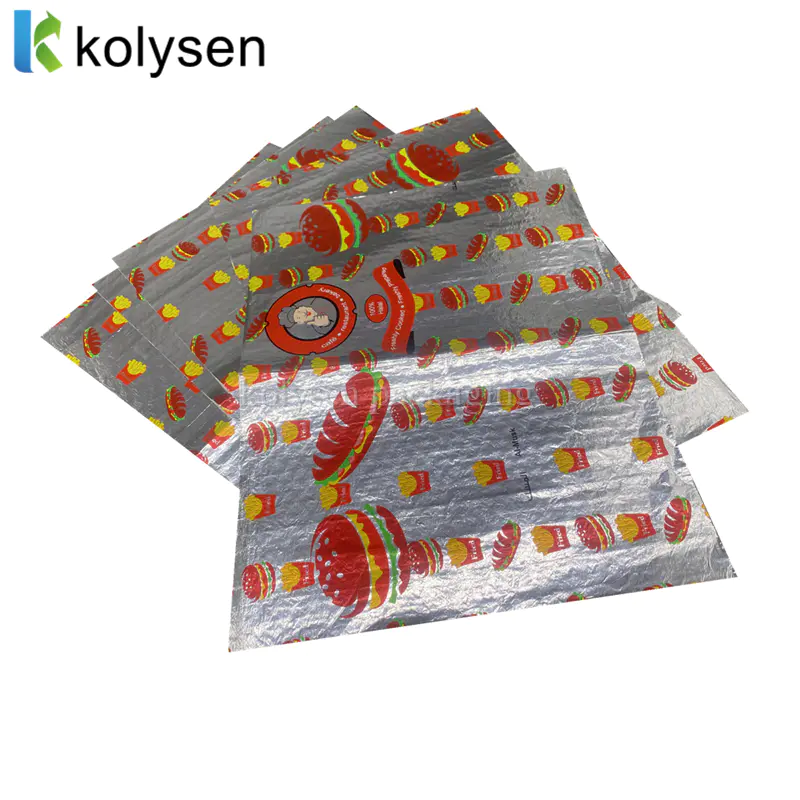 Insulated Honeycomb Foil Burger Wrapping Paper Sheet