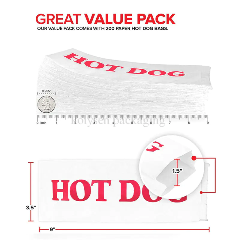Printed Paper Hot Dog Bags