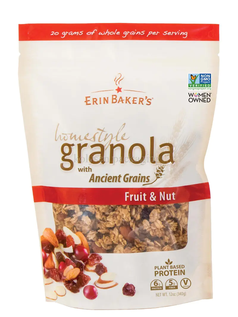 Dry Cereal Food Plastic Bag for Granola
