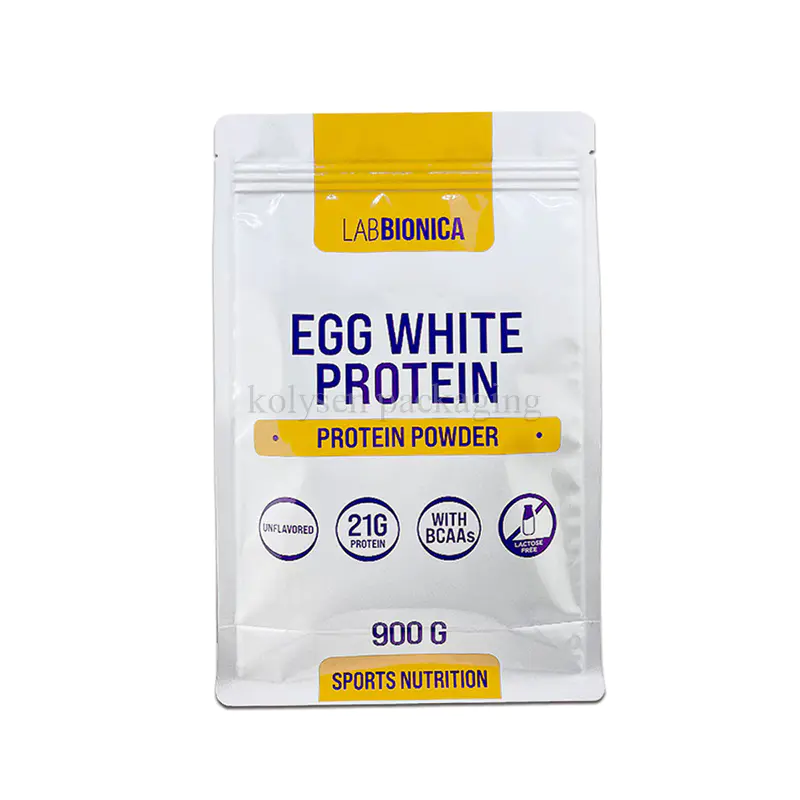 Glossy Printing Whey Protein Powder Packaging Pouch Bag