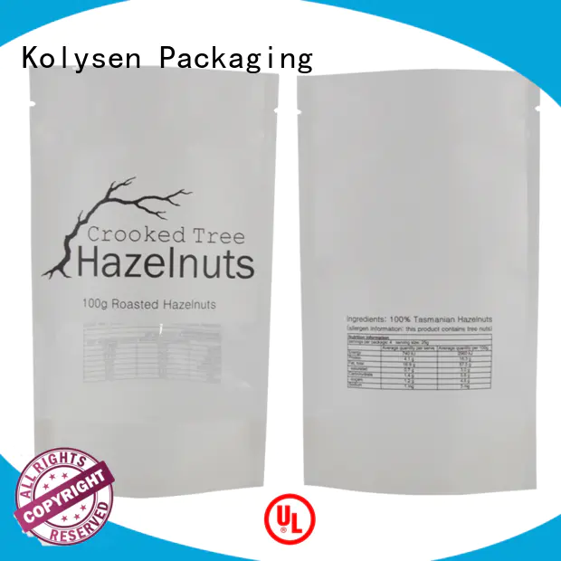 Wholesale custom printed kraft paper bags for business used to pack coffee