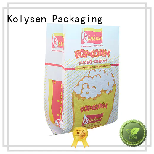 Kolysen Custom popcorn paper bags uk manufacturers for food packaging